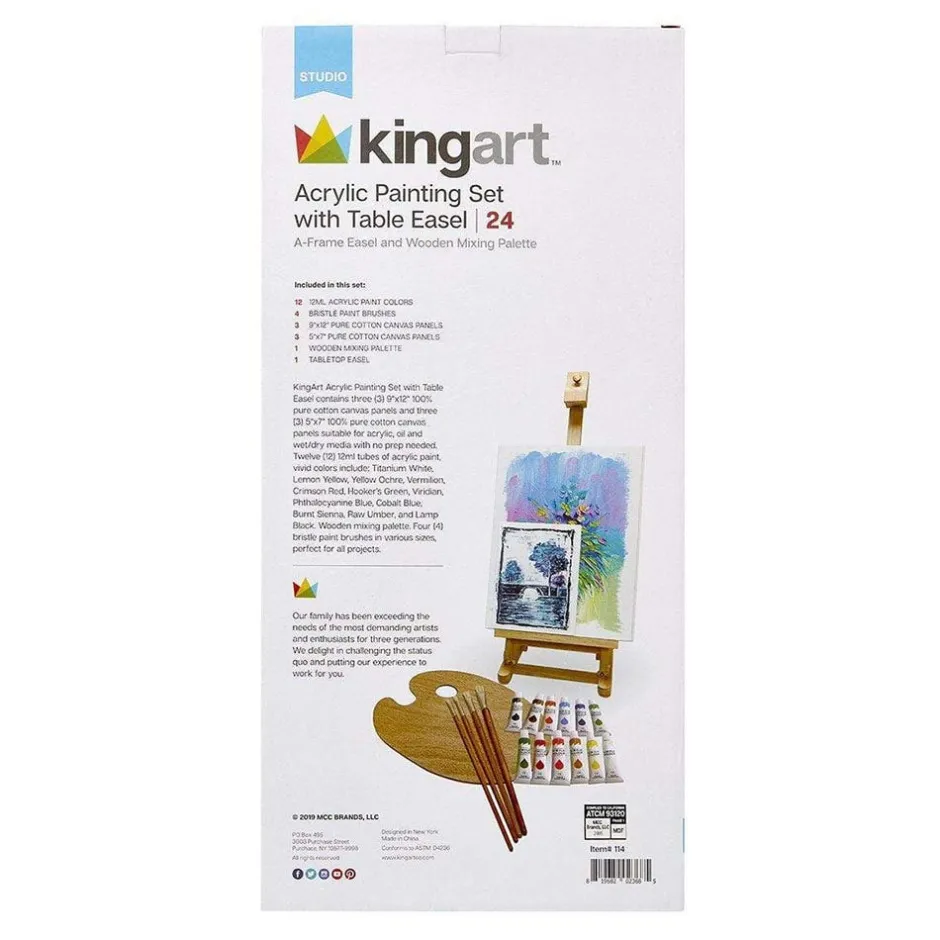 The Met Store Art Supplies & Easels*Acrylic Paint and Tabletop Easel Set