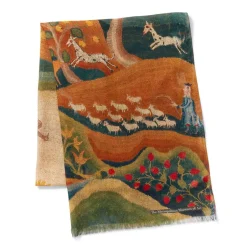 The Met Store Scarves & Wraps*American Folk Art Landscape Oblong Scarf