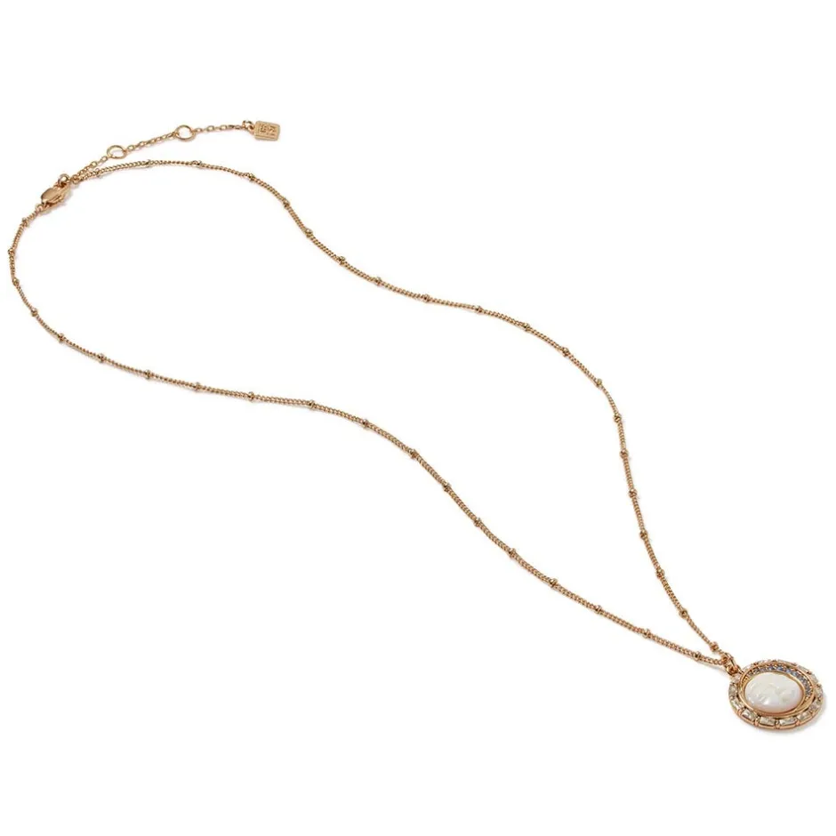 The Met Store Necklaces*Celestial Symbols Carved Mother-of-Pearl Pendant Necklace