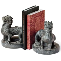 The Met Store Sculpture|Decorative Accents*Chinese Guardian Figure Bookends