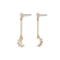 The Met Store Earrings*Crescent Moon Drop Earrings