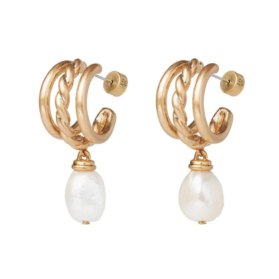 The Met Store Jewelry Sets*Cypriot Twist Pearl Necklace and Triple-Hoop Earrings Set