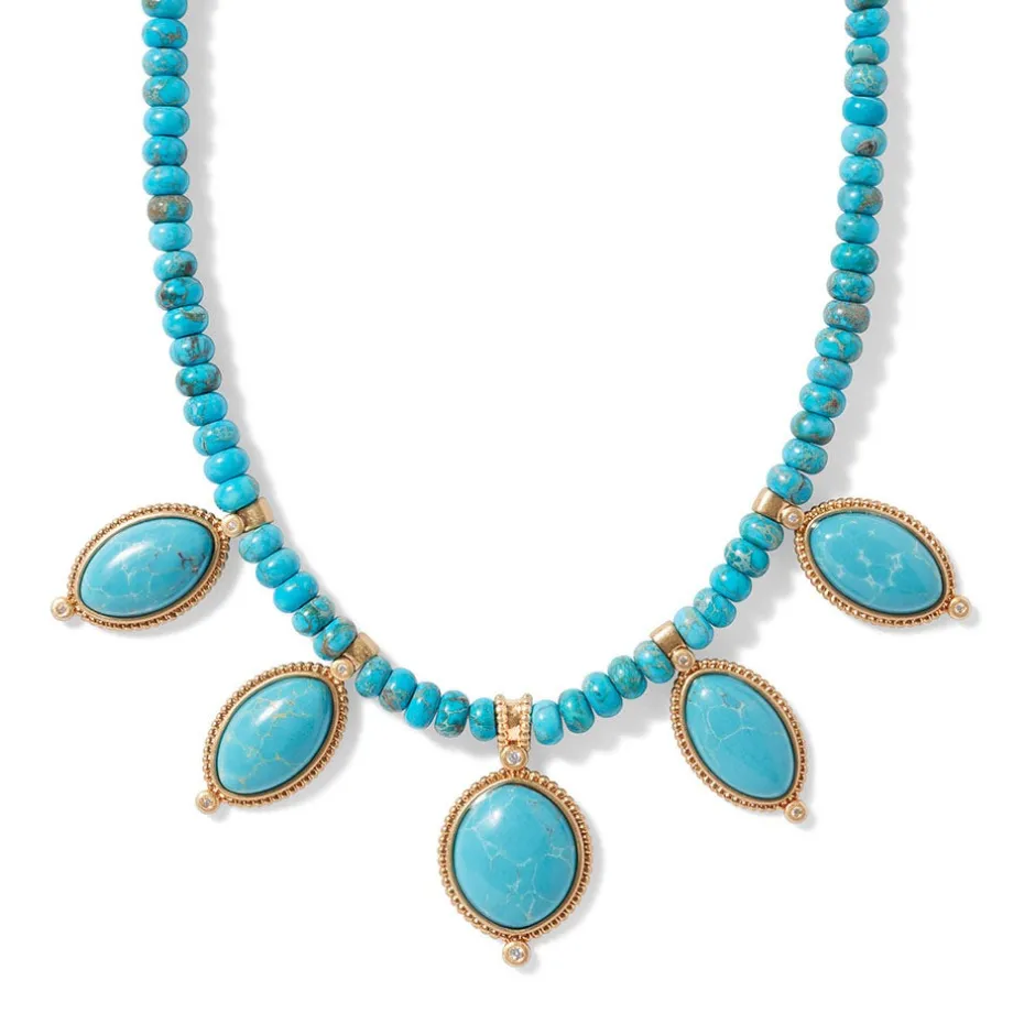 The Met Store Necklaces*Egyptian Hathor Turquoise Multi-Drop Necklace