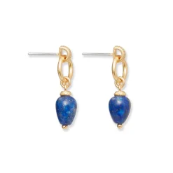The Met Store Earrings*Etruscan Lapis Doorknocker Earrings