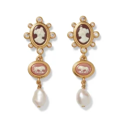 The Met Store Jewelry Sets*European Cameo Charm Necklace and Drop Earrings Set