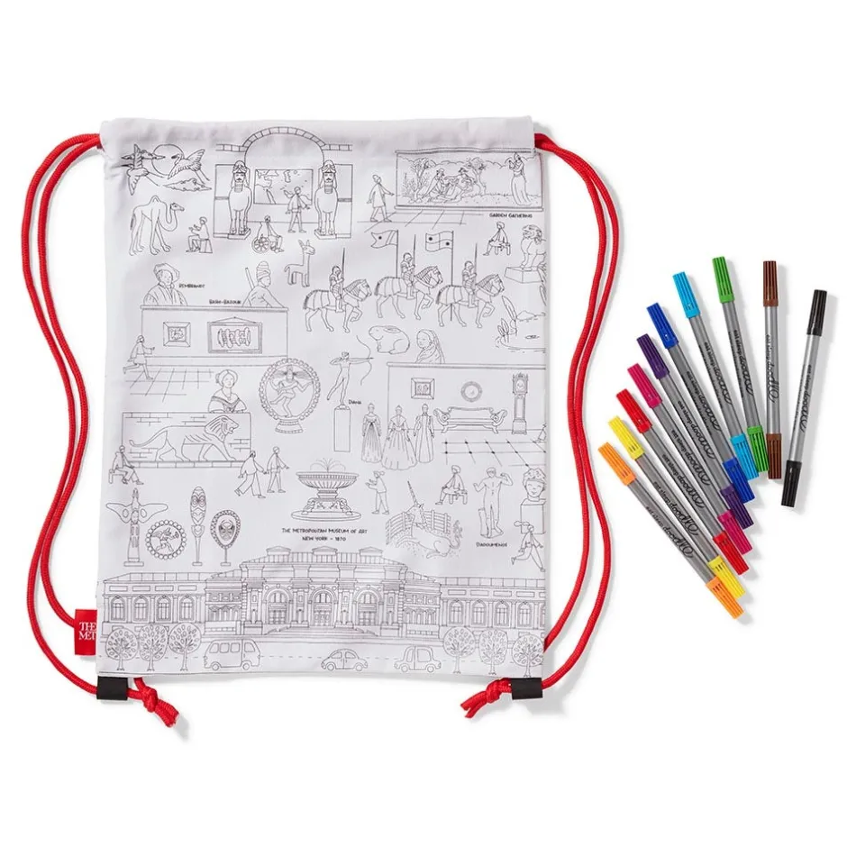 The Met Store Art Supplies & Easels*Favorite Galleries of The Met Color & Learn Washable Kids' Drawstring Backpack