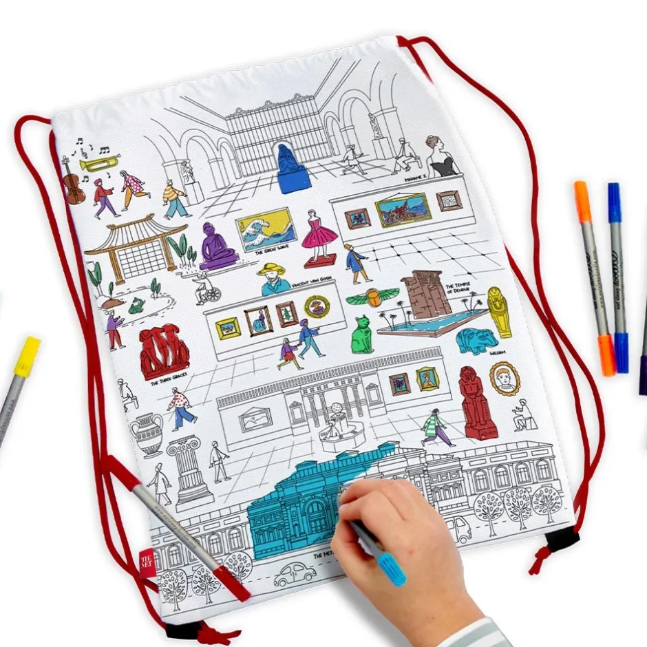 The Met Store Art Supplies & Easels*Favorite Galleries of The Met Color & Learn Washable Kids' Drawstring Backpack