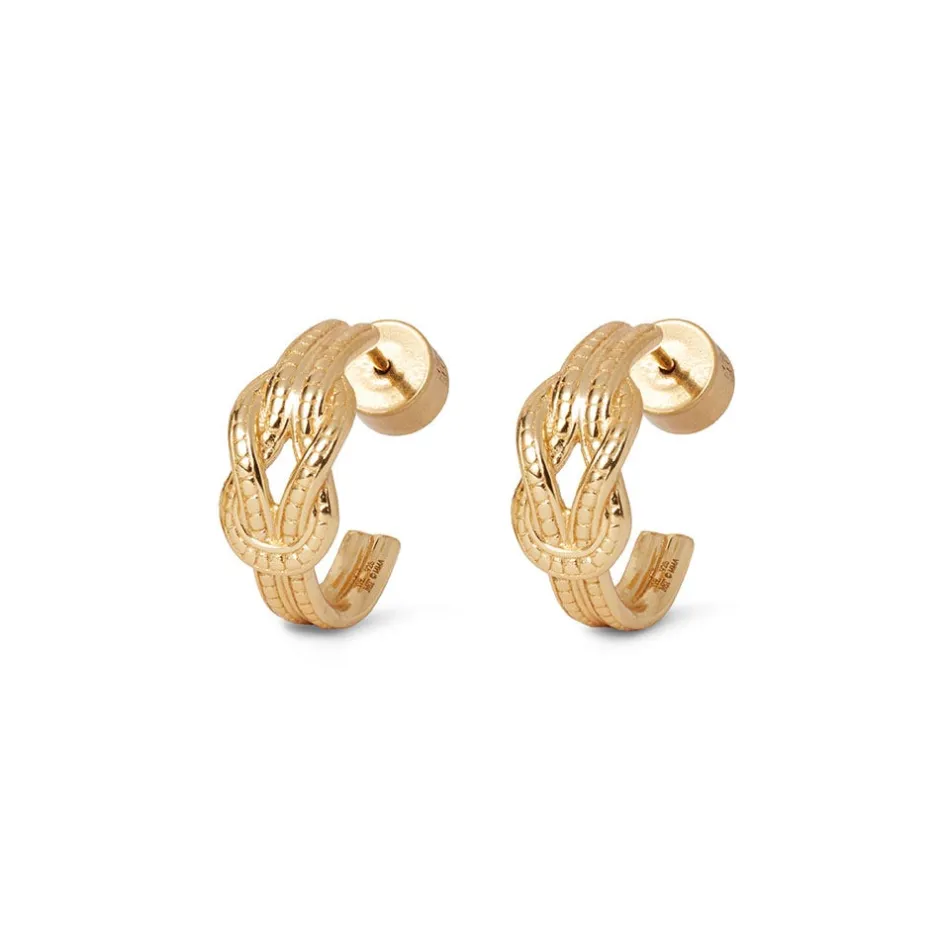 The Met Store Earrings*Herakles Knot Hoop Earrings