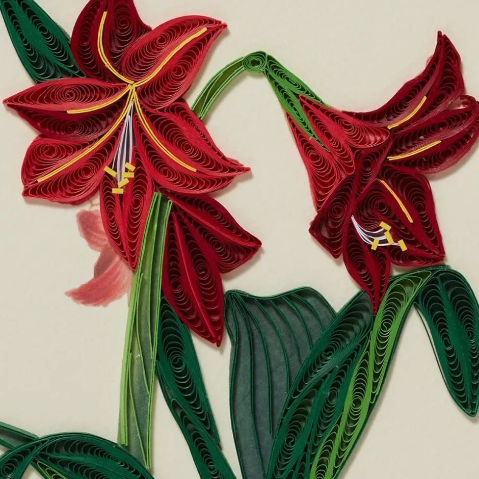 The Met Store Holiday Cards*Hybrid Amaryllis Quilled Holiday Card