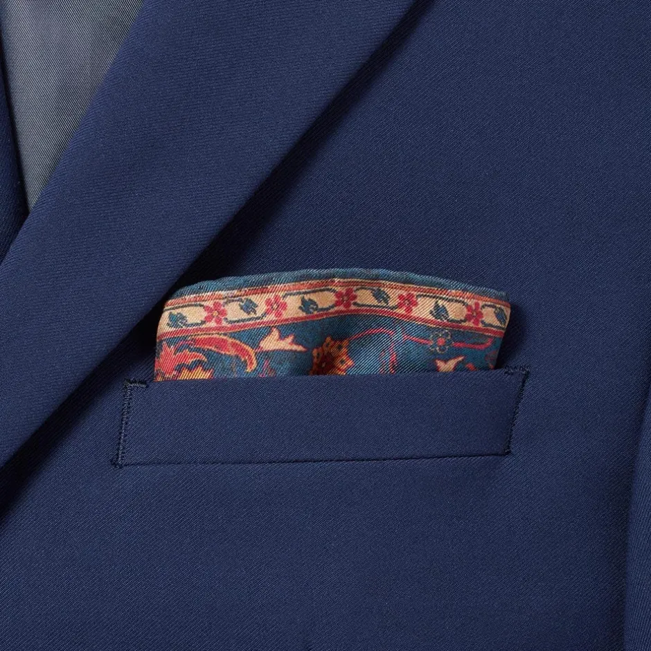 The Met Store Small Accessories*Iranian Vase Carpet Silk Pocket Square