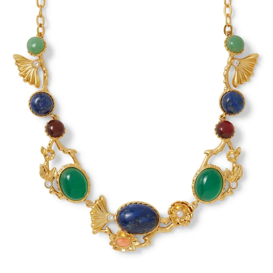 The Met Store Jewelry Sets*Japanese Imari Collar Necklace and Linear Drop Earrings Set