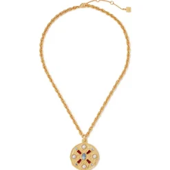 The Met Store Necklaces*Medieval Stone Medallion Pendant Necklace