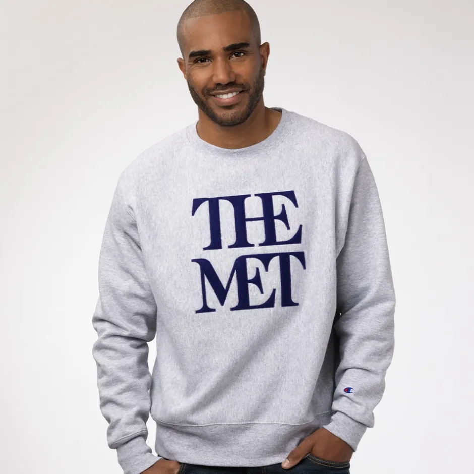 The Met Store Clothing*Met Logo Appliquéd Unisex Champion® Sweatshirt