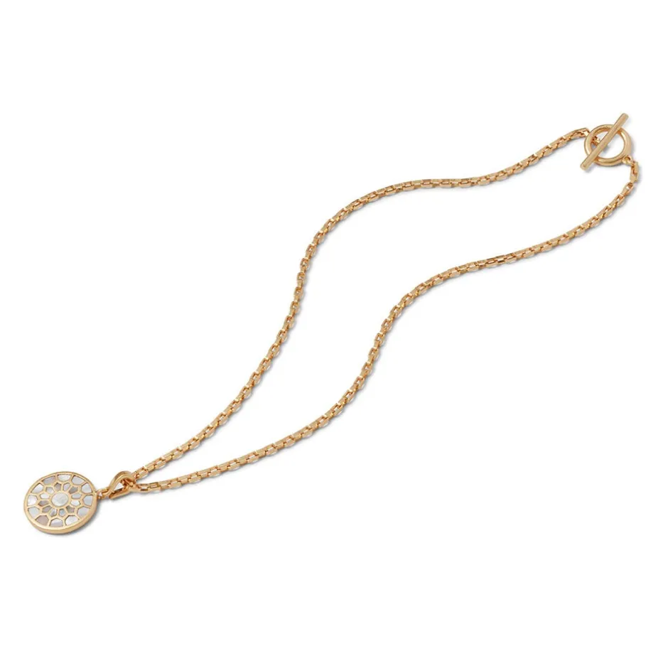 The Met Store Necklaces*Mother-of-Pearl Mosaic T-Bar Pendant Necklace