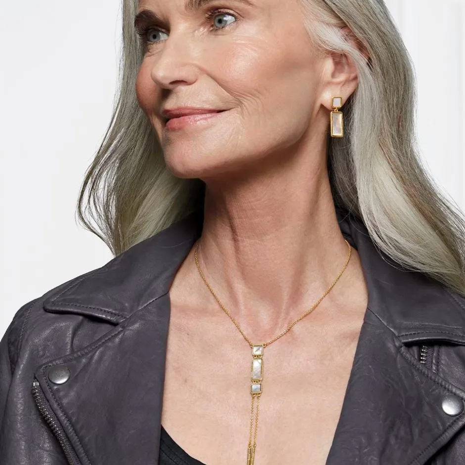The Met Store Necklaces*Mother-of-Pearl Tile Double Lariat Necklace