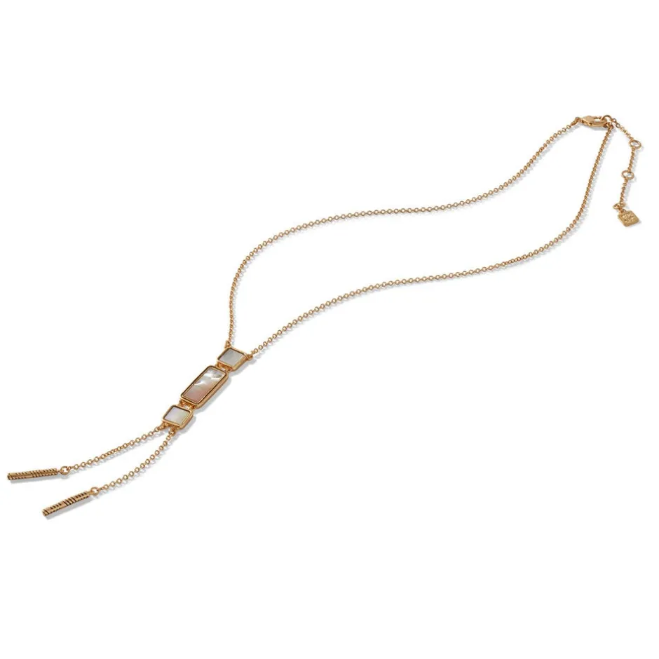 The Met Store Necklaces*Mother-of-Pearl Tile Double Lariat Necklace