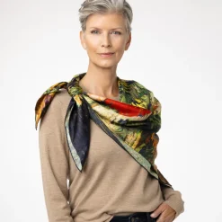 The Met Store Scarves & Wraps*Van Gogh Stylized Nature Double-Sided Square Silk Scarf