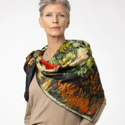 The Met Store Scarves & Wraps*Van Gogh Stylized Nature Double-Sided Square Silk Scarf