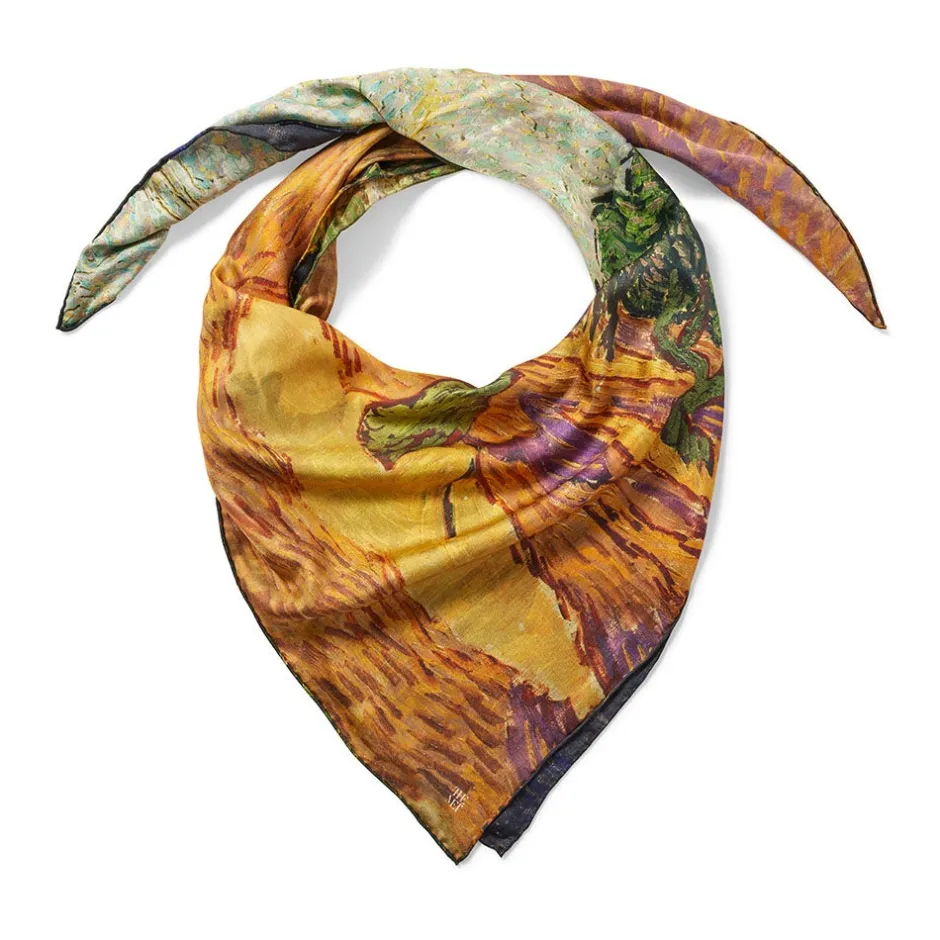 The Met Store Scarves & Wraps*Van Gogh Stylized Nature Double-Sided Square Silk Scarf