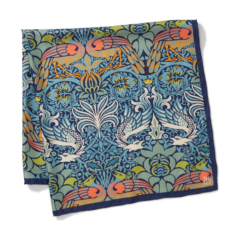The Met Store Scarves & Wraps*William Morris Peacock and Dragon Square Silk Scarf